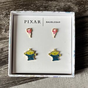 NWT Pixar BaubleBar Alien and Rocket Earrings